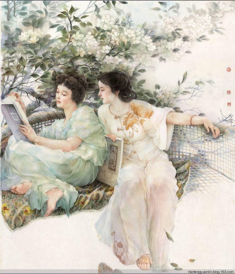 纪淑文、邱皓 、邱月母女工笔作品(1) - 山野村夫 - 山野村夫