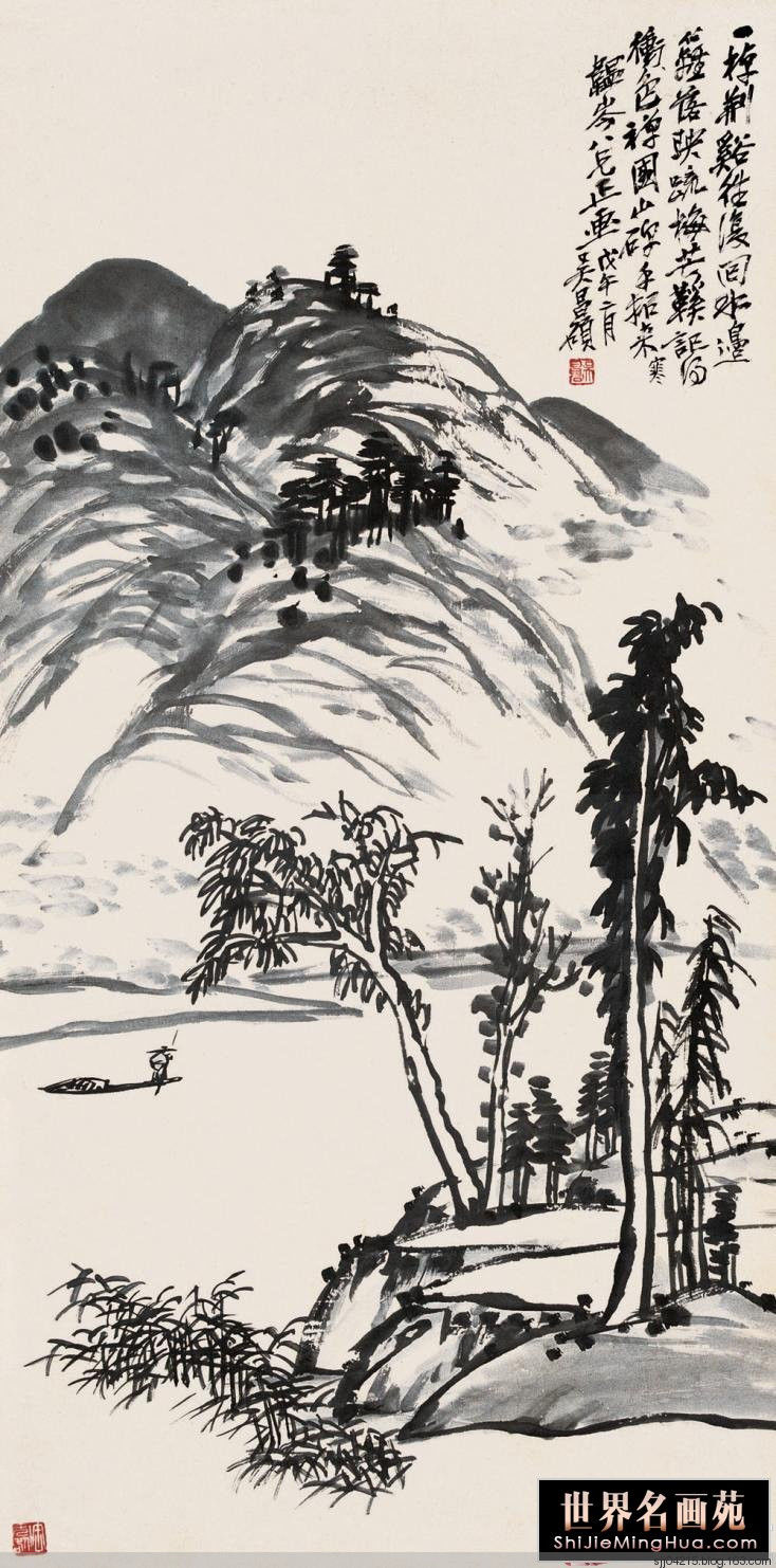 吴昌硕罕见的山水作品（4） - 云破月来花弄影 - 云破月来花弄影