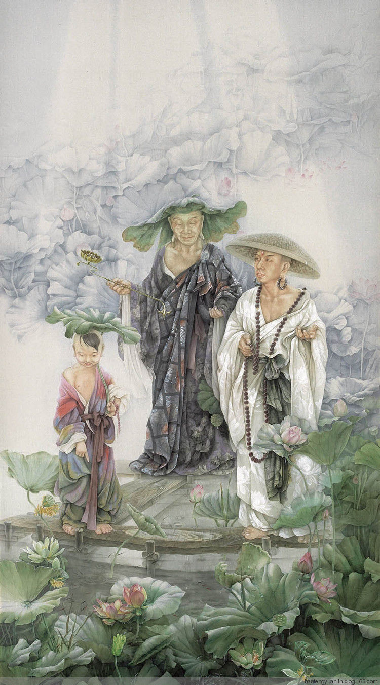 纪淑文、邱皓 、邱月母女工笔作品(1) - 山野村夫 - 山野村夫