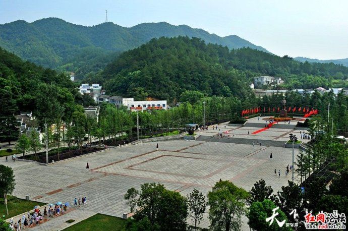 航拍毛主席故居鈥斺斏厣