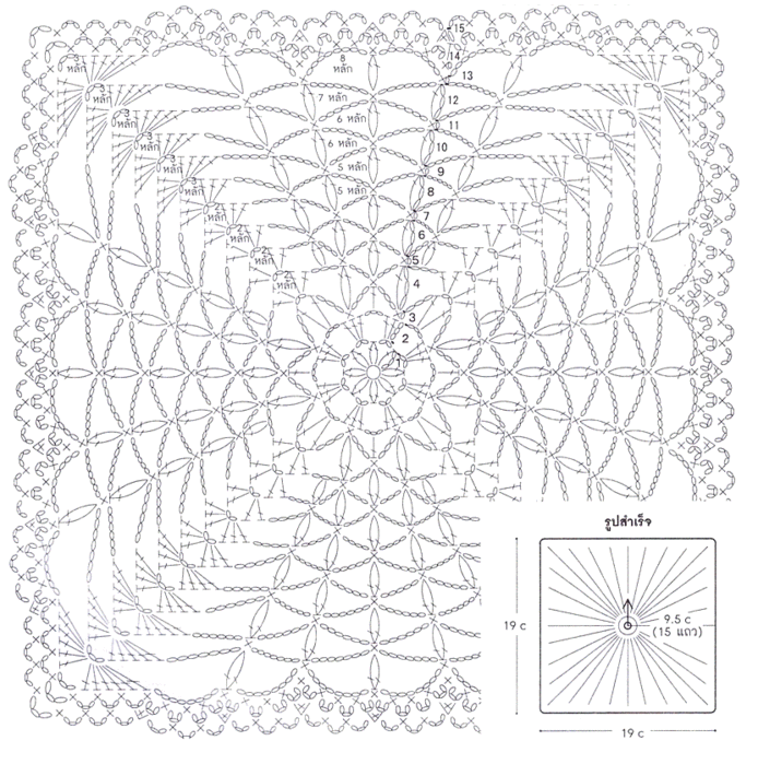 钩针：方形图案 - maomao - 我随心动