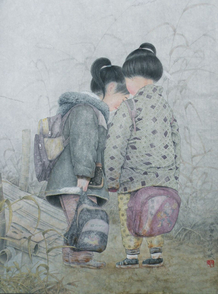 美术家：何斌工笔人物画 - 石墨閣 - 石墨閣