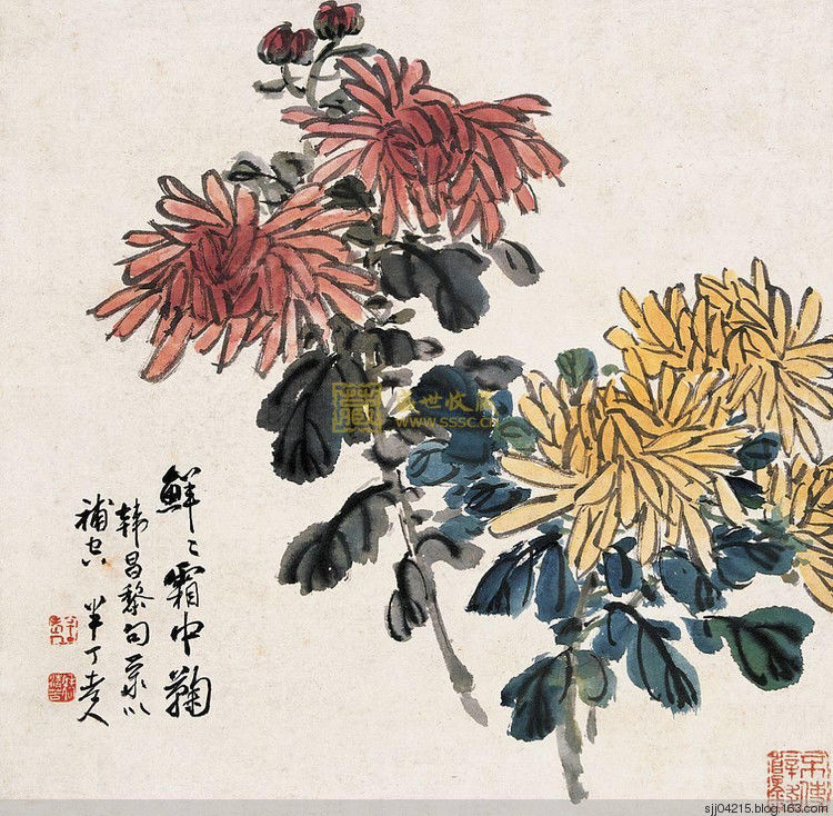 陈半丁 菊花作品精选集（2） - 云破月来花弄影 - 云破月来花弄影