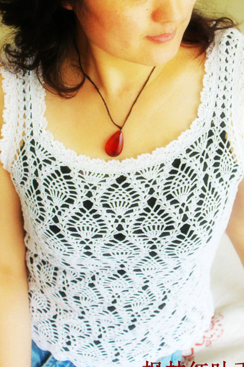 漂亮的菠萝小白背心 - 枫林红叶 - 枫林红叶的博客