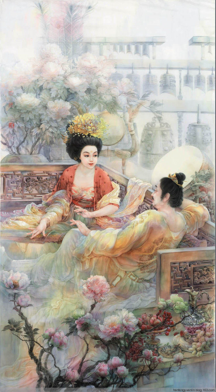 纪淑文、邱皓 、邱月母女工笔作品(1) - 山野村夫 - 山野村夫