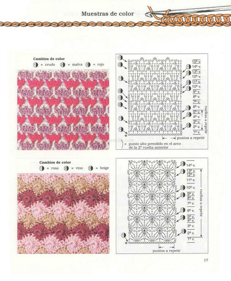 al ganchillo_Muestras（钩针花样） - 壹一 - 壹一的博客
