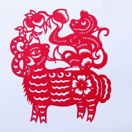 【潇洒艺术-276】请您欣赏：羊年剪纸 - 潇洒如风 - 潇洒天地 如意家园