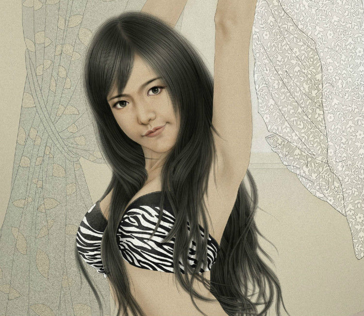 美术家：何斌工笔人物画 - 石墨閣 - 石墨閣