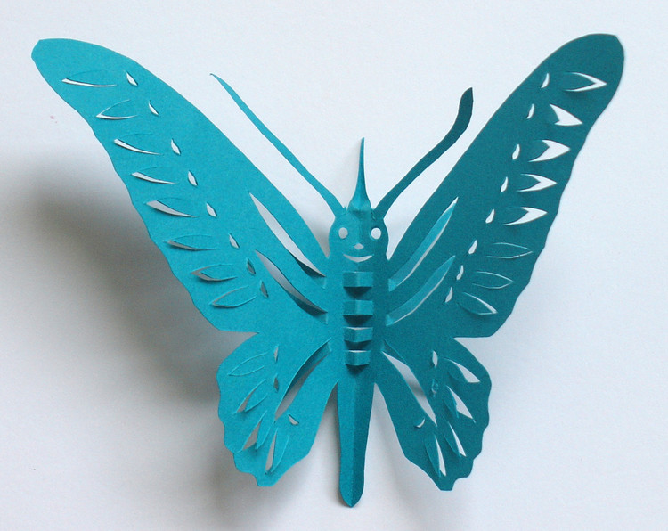 立体剪纸蝴蝶世界 - 愚石 - 《深圳莲花剪纸》博客