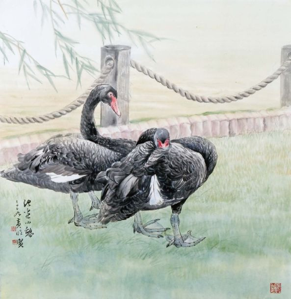 花鸟世界梦亦香│台湾国画大师黄明贤作品。 - │Icê Blüe│ - ∑xtent°∧rt，2011