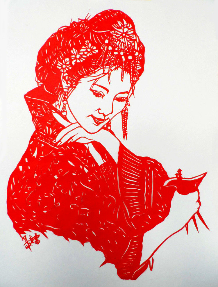 醉红颜【心无锁剪纸】 - 心无锁 - 心无锁的博客