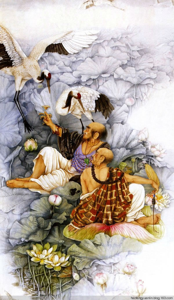 纪淑文、邱皓 、邱月母女工笔作品(1) - 山野村夫 - 山野村夫