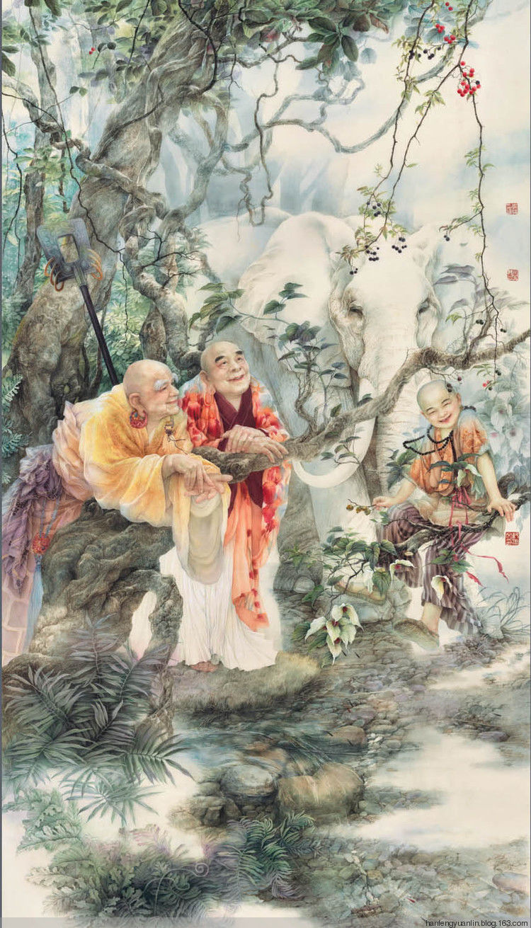 纪淑文、邱皓 、邱月母女工笔作品(1) - 山野村夫 - 山野村夫