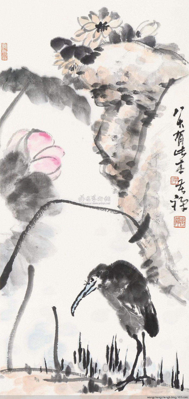 李苦禅 荷花作品欣赏 - wangchangzhengb - wangchangzhengb的博客