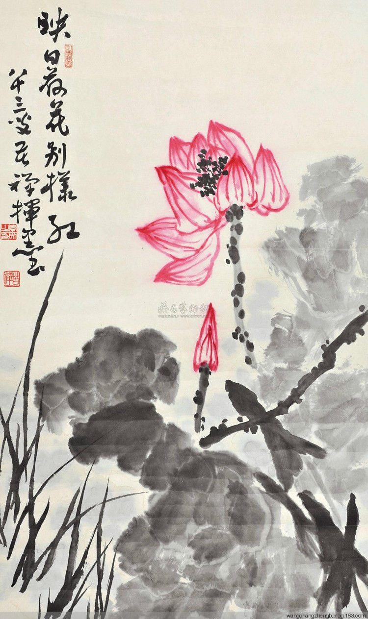 李苦禅 荷花作品欣赏 - wangchangzhengb - wangchangzhengb的博客