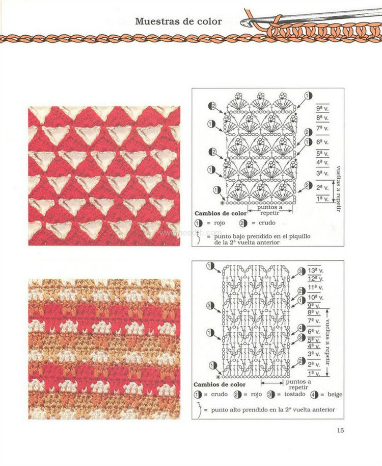 al ganchillo_Muestras（钩针花样） - 壹一 - 壹一的博客