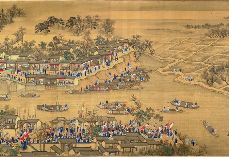 12 - V 康熙南巡图 第六卷 从瓜洲渡江登金山经常州府 常州朝京门以及周边地区.jpg.jpg