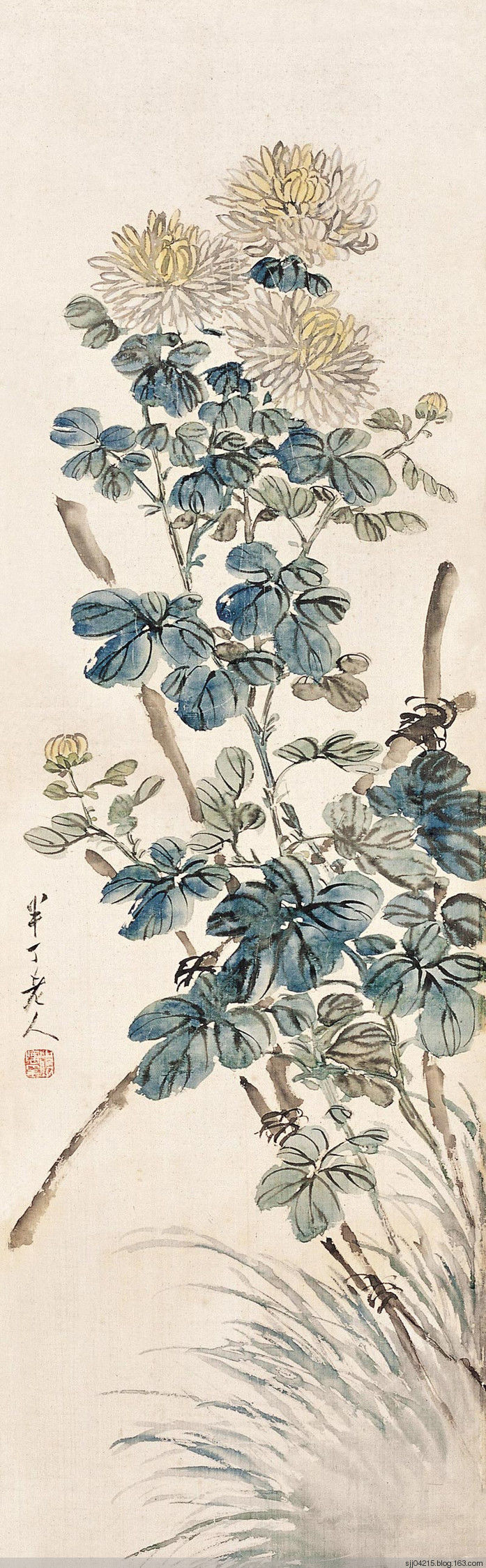 陈半丁 菊花作品精选集（3） - 云破月来花弄影 - 云破月来花弄影