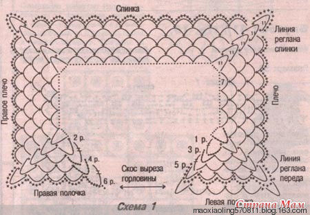 俄网的钩针基础教程（十）：如何进行插肩钩织 - maomao - 我随心动