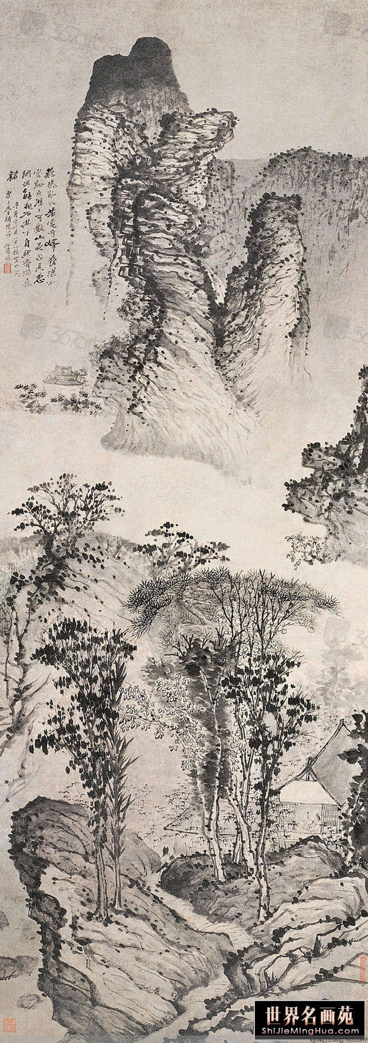 吴昌硕罕见的山水作品（4） - 云破月来花弄影 - 云破月来花弄影