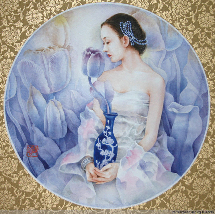 纪淑文、邱皓 、邱月母女工笔作品(1) - 山野村夫 - 山野村夫