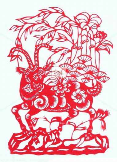 【潇洒艺术-276】请您欣赏：羊年剪纸 - 潇洒如风 - 潇洒天地 如意家园