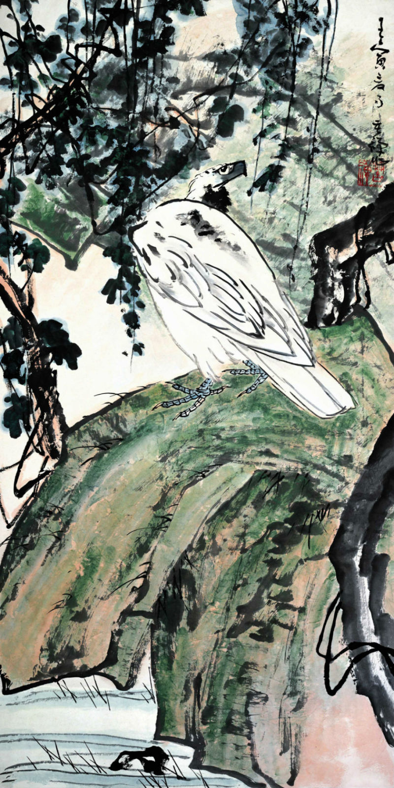 李苦禅画 鹰 - 潮河边人 - 潮河边人博客