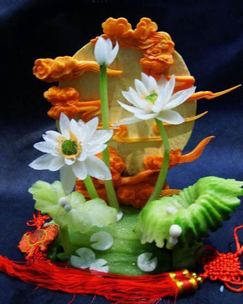 精美食品雕刻艺术奇芭 - 