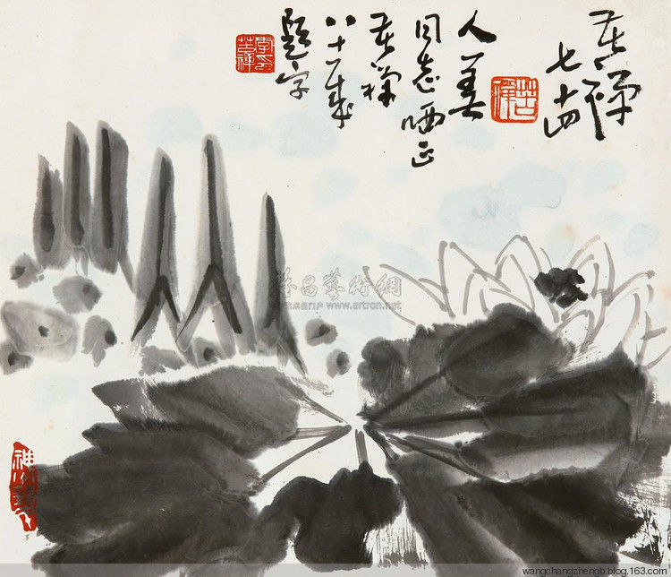 李苦禅 荷花作品欣赏 - wangchangzhengb - wangchangzhengb的博客