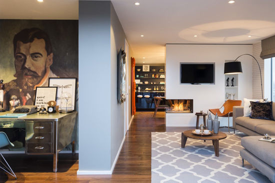 复式三居室公寓设计复古与清新的完美碰撞