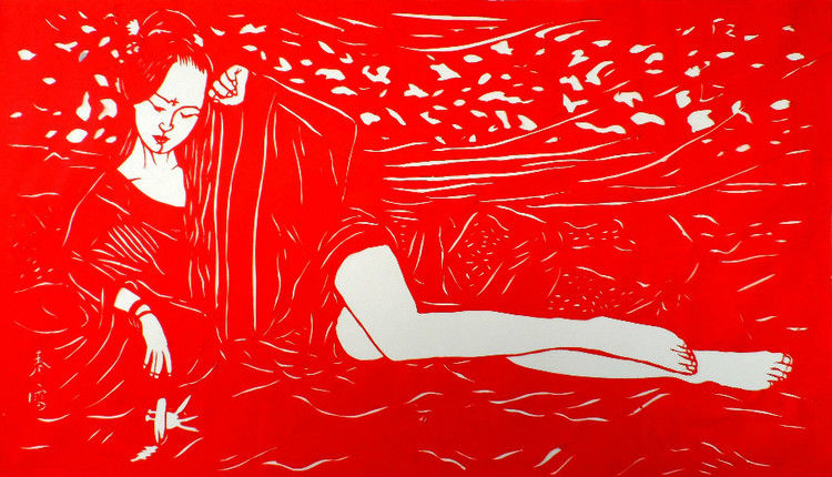 醉红颜【心无锁剪纸】 - 心无锁 - 心无锁的博客