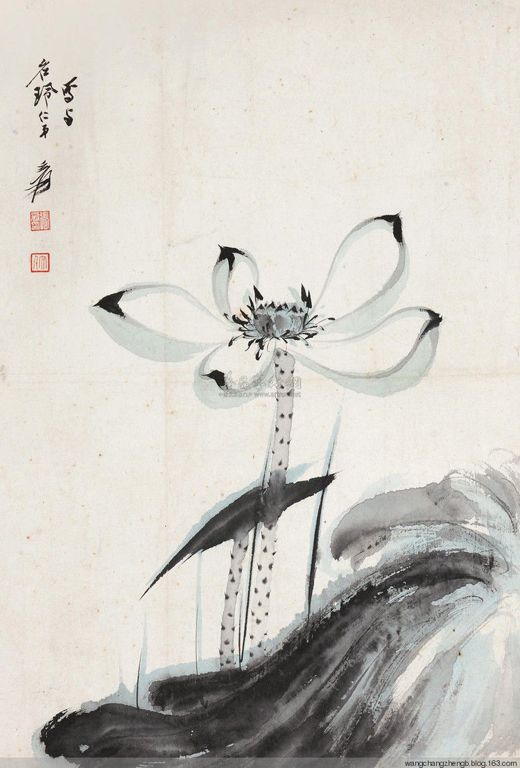 张大千 荷花作品欣赏 - wangchangzhengb - wangchangzhengb的博客