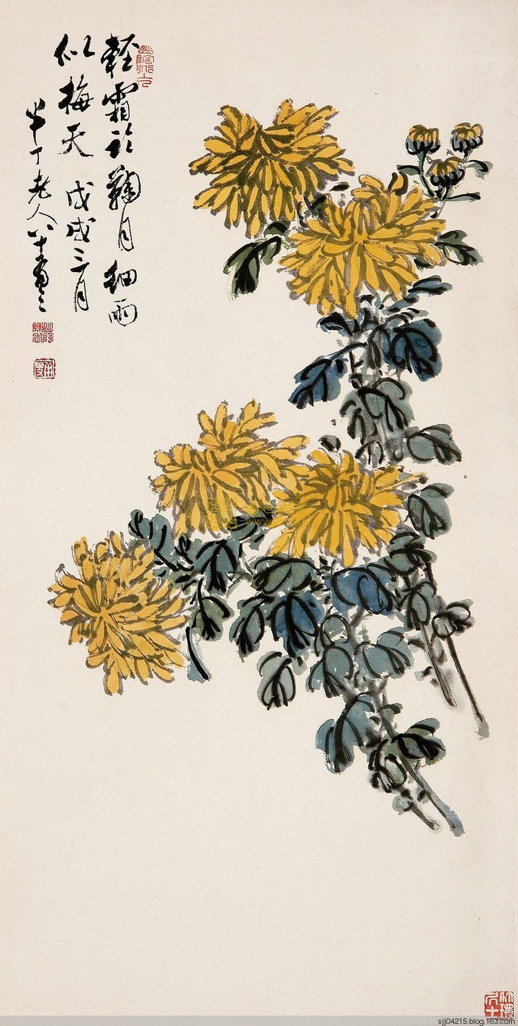 陈半丁 菊花作品精选集（1） - 云破月来花弄影 - 云破月来花弄影