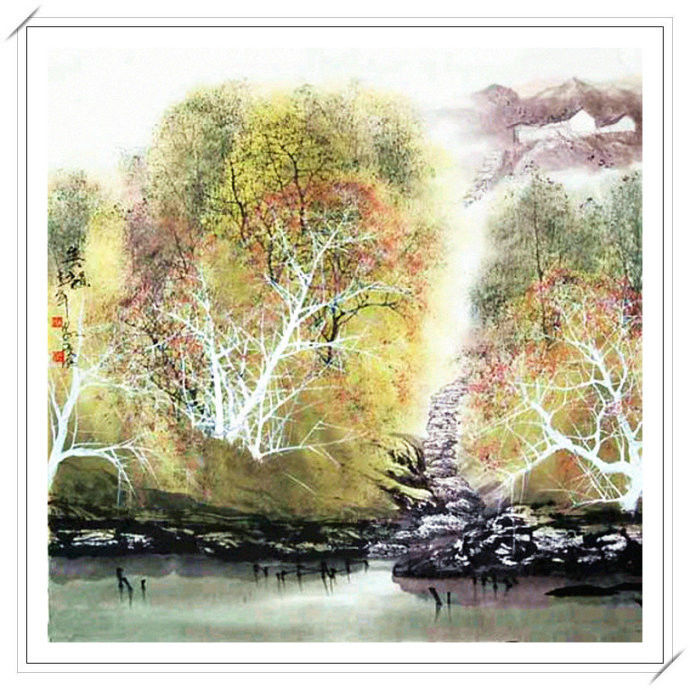 清高亮节 -- 刘家生新竹山水画 - 淡泊 - 淡泊