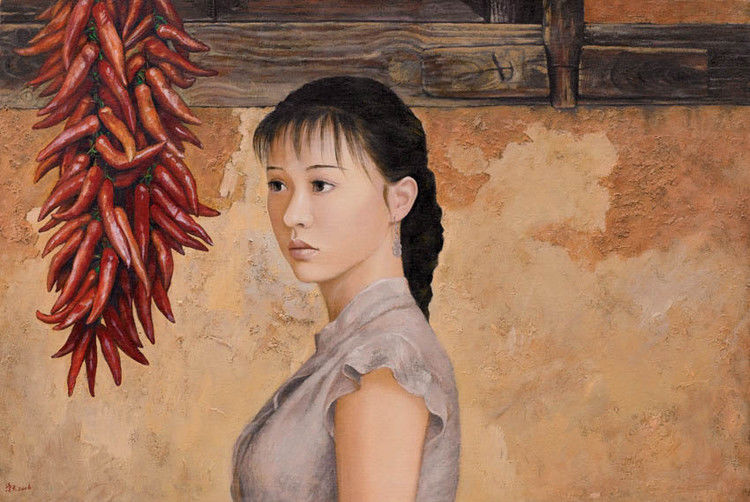 陈漫天的美女油画作品。 - │Icê Blüe│ - ∑xtent°∧rt，
