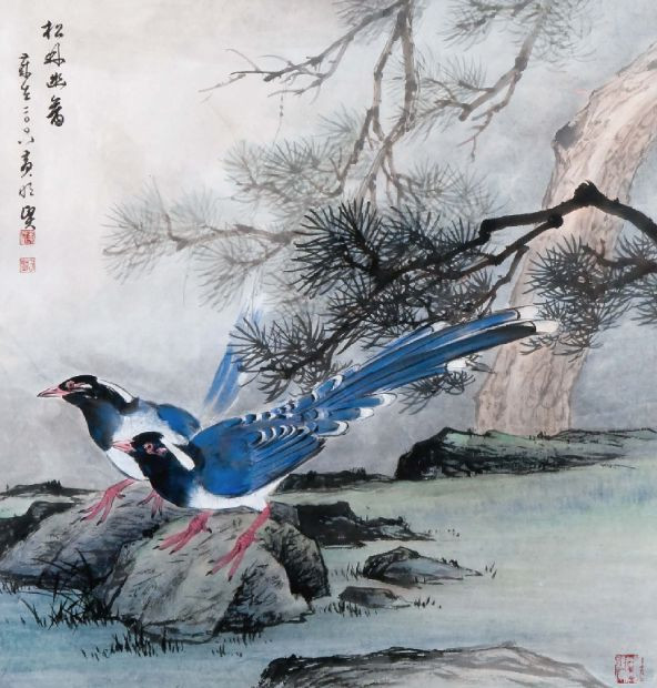 花鸟世界梦亦香│台湾国画大师黄明贤作品。 - │Icê Blüe│ - ∑xtent°∧rt，2011