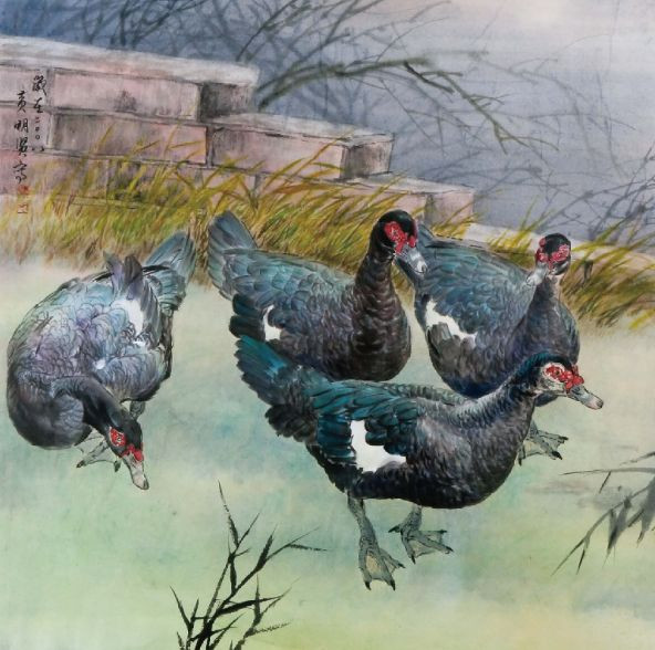 花鸟世界梦亦香│台湾国画大师黄明贤作品。 - │Icê Blüe│ - ∑xtent°∧rt，2011