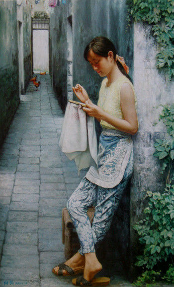 人体油画：何绍教作品 - 玉郎 - 心有快乐事 分享有缘人