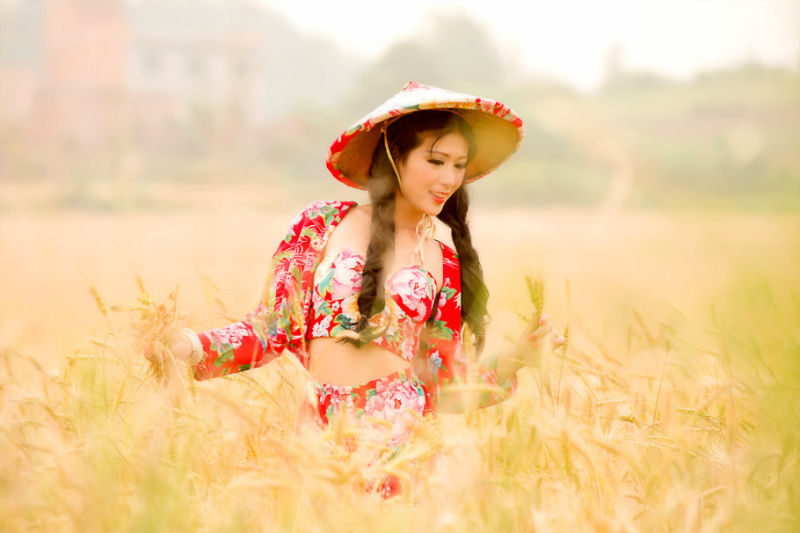 麦子熟了【美女素材】 - 我是一片云 -             我是一片云