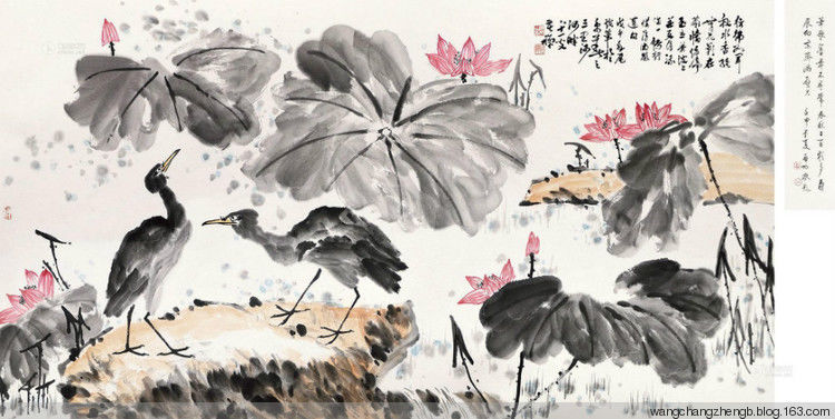 李苦禅 荷花作品欣赏 - wangchangzhengb - wangchangzhengb的博客