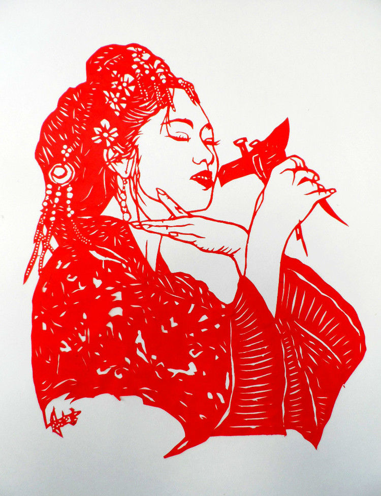 醉红颜【心无锁剪纸】 - 心无锁 - 心无锁的博客