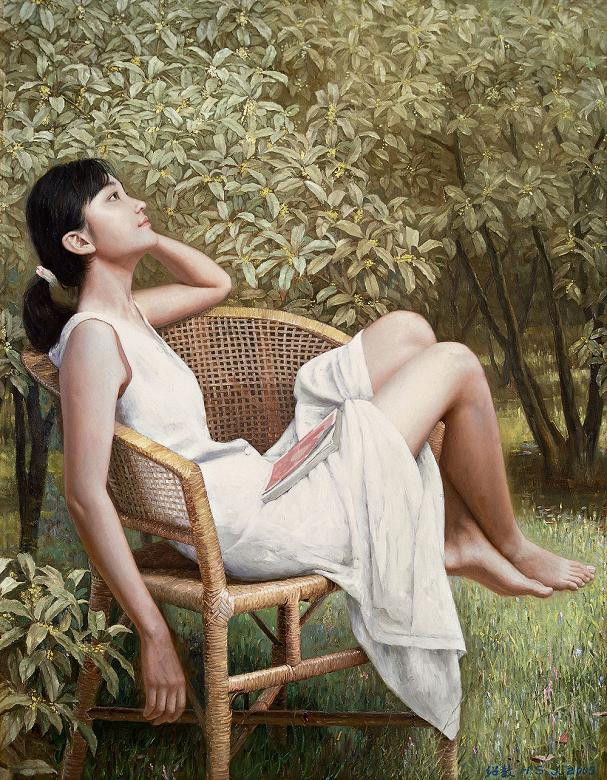 人体油画：何绍教作品 - 玉郎 - 心有快乐事 分享有缘人