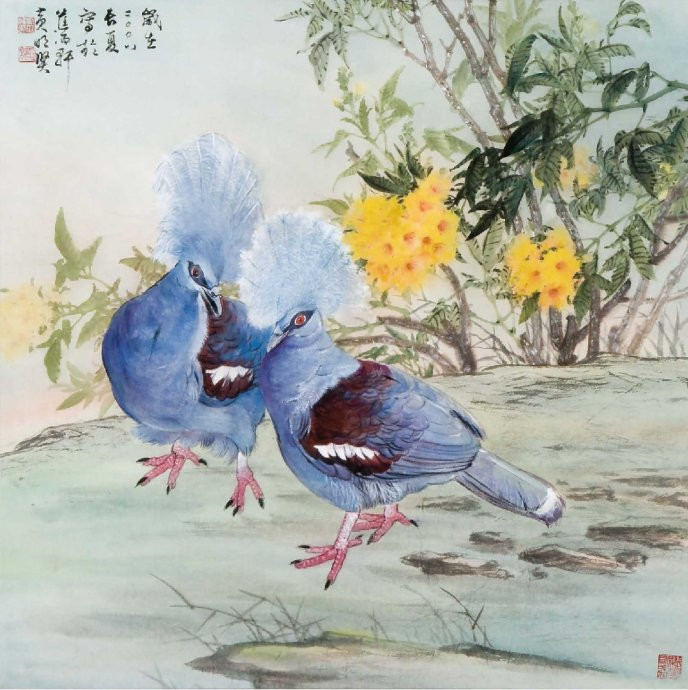 花鸟世界梦亦香│台湾国画大师黄明贤作品。 - │Icê Blüe│ - ∑xtent°∧rt，2011
