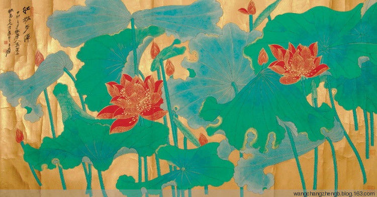 张大千 荷花作品欣赏 - wangchangzhengb - wangchangzhengb的博客