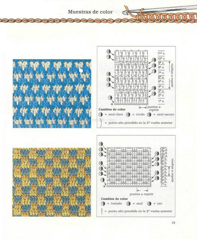 al ganchillo_Muestras（钩针花样） - 壹一 - 壹一的博客