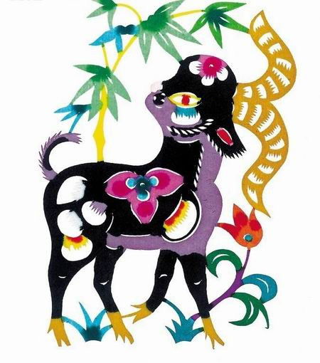 【潇洒艺术-276】请您欣赏：羊年剪纸 - 潇洒如风 - 潇洒天地 如意家园