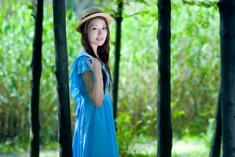 穿蓝裙子花样女生[10P] - 雁飞墨行 - 雁飞墨行