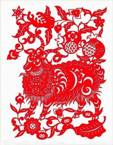 【潇洒艺术-276】请您欣赏：羊年剪纸 - 潇洒如风 - 潇洒天地 如意家园