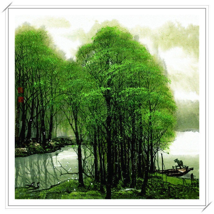 清高亮节 -- 刘家生新竹山水画 - 淡泊 - 淡泊
