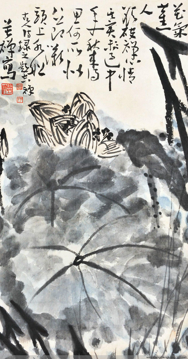 李苦禅 荷花作品欣赏 - wangchangzhengb - wangchangzhengb的博客